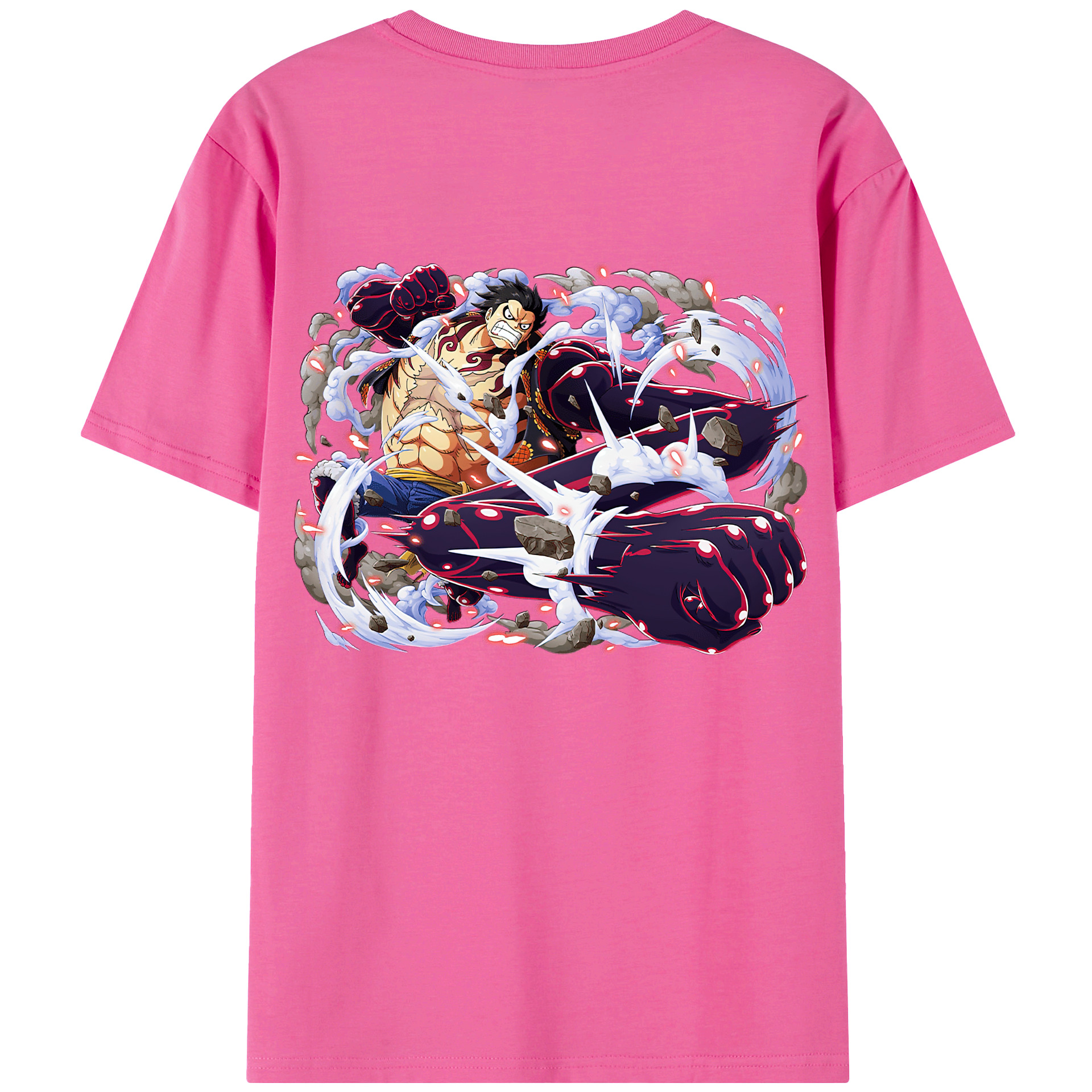 ワンピース モンキー・D・ルフィ ONE PIECE Monkey D. Luffy レディース半袖Tシャツ(バックプリント)
